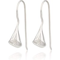 Silver Lily Hook Earrings