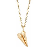 Gold Plated Paper Airplane Necklace