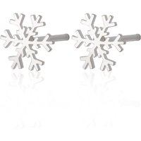 Silver Snowflake Stud Earrings