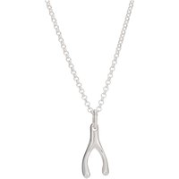 Silver Wishbone Necklace
