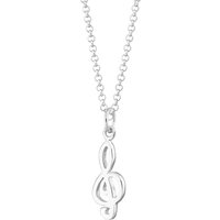 Silver Treble Clef Necklace