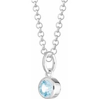 March Birthstone Necklace (Aquamarine)