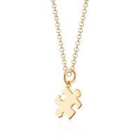 Gold Plated Jigsaw Necklace