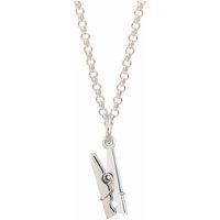 Silver Garments Peg Necklace