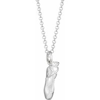 Silver Pointe Ballet Shoe Necklace
