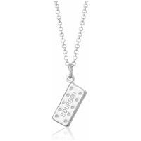 Silver Bourbon Biscuit Necklace