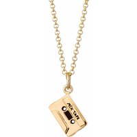 Gold Plated Cassette Tape Necklace