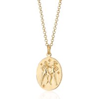 Gold Plated Gemini Zodiac Necklace