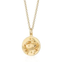 Gold Plated Most cancers Zodiac Necklace