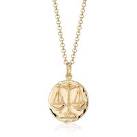 Gold Plated Libra Zodiac Necklace