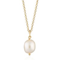 Gold Plated Baroque Pearl Necklace