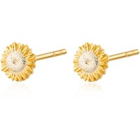 Gold Plated Sunflower Stud Earrings