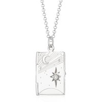 Silver Celestial Locket Necklace