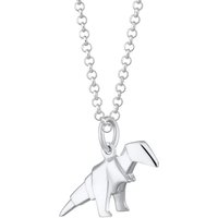 Silver Origami T-Rex Necklace