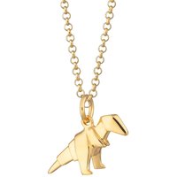 Gold Plated Origami T-Rex Necklace