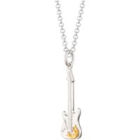 Silver Electrical Guitar Necklace