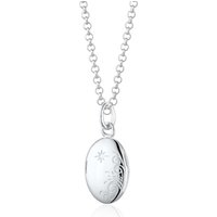 Silver Tiny Celestial Locket Necklace