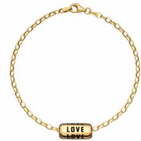 Gold Plated Love is All Round Allure Bracelet (Black)