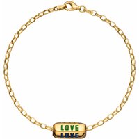 Gold Plated Love is All Round Attraction Bracelet (Rainbow)