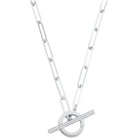 Silver Lengthy Hyperlink Attraction Collector Necklace