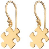 Gold Plated Jigsaw Hook Earrings