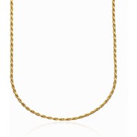 Gold Plated Twisted Rope Chain Necklace
