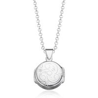 Silver Folding 4 Photograph Locket Necklace
