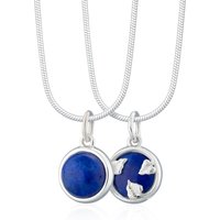 Silver Blue Lapis Therapeutic Stone Necklace (Knowledge)