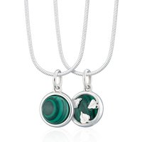 Silver Malachite Therapeutic Stone Necklace (Therapeutic)