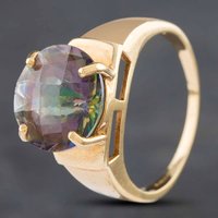Pre-Owned 9ct Yellow Gold Mystic Topaz Dress Ring 411000318