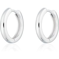Silver Massive Huggie Hoop Earrings