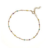 Gold Plated Rainbow Satellite tv for pc Chain Bracelet