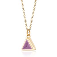 Gold Plated Geometric Pink Triangle Appeal Necklace
