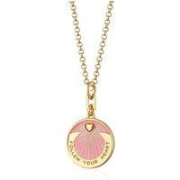 Gold Plated Practice Your Middle Crimson Coin Necklace