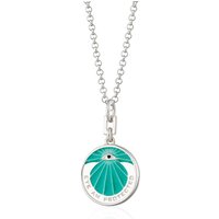 Silver Eye Am Secure Turquoise Coin Necklace
