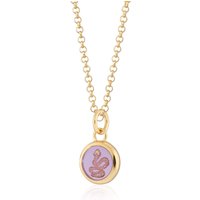Gold Plated Crimson Snake Resin Seize Necklace