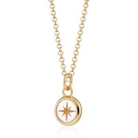 Gold Plated White Superstar Resin Seize Necklace