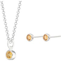 November Birthstone Jewelry Set (Citrine)