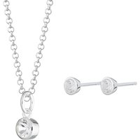 April Birthstone Jewelry Set (White Topaz)