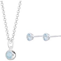 December Birthstone Jewelry Set (Blue Topaz)