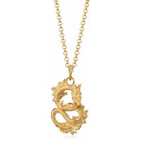 Gold Plated Chinese language Dragon Necklace