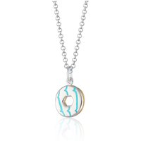 Silver Celebration Ring Necklace with Turquoise Tooth