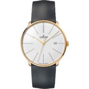 Junghans Meister Fein Computerized Mens Watch 27/7150.00 White Dial Leather-based Strap