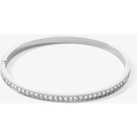 Coeur De Lion Stainless Steel White Crystal Bangle 0127/33-1817