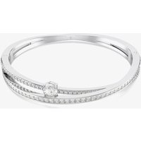 Swarovski Hyperbola Rhodium Plated Crossover Bangle 5691225 - Image 2