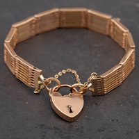 Pre-Owned Vintage Rose Gold 7.5 Inch Gate Bracelet 41281104