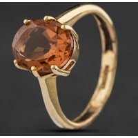 Pre-Owned 14ct Yellow Gold Colour Changing Glass Oval Solitaire 4129385