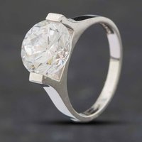 Pre-Owned 14ct White Gold Cubic Zirconia Solitaire Ring 41101304