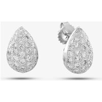 Pre-Owned 18ct White Gold 1.75ct Brilliant Cut Diamond Pear Shaped Pave Stud Earrings 43171005