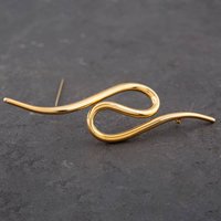 Pre-Owned 9ct Yellow Gold Wave Brooch 41131049